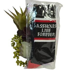 ALF Unisex Socks Black/Red/White NWT